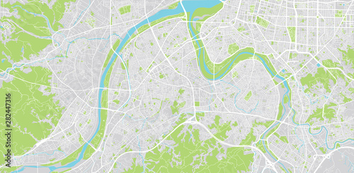 Fotografía Urban vector city map of New Taipei, China