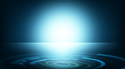 Poster - Circuit Light Blue Presentation Projector Technology Background,Hi-tech Digital and Communication Concept design,Free Space For text in put,Vector illustration.