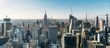 Aerial view of the large and spectacular buildings in New York City