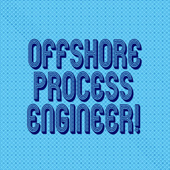 Poster - Handwriting text writing Offshore Process Engineer. Concept meaning Responsible for oil and gas exploration processes Seamless Dots Tiny Loop Rings Scattered Circle photo Blank Copy Space