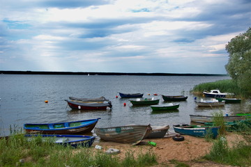 Naklejka na meble boat on the beach