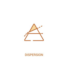 Dispersion Concept 2 Colored Icon. Simple Line Element Illustration. Outline Brown Dispersion Symbol. Can Be Used For Web And Mobile Ui/ux.