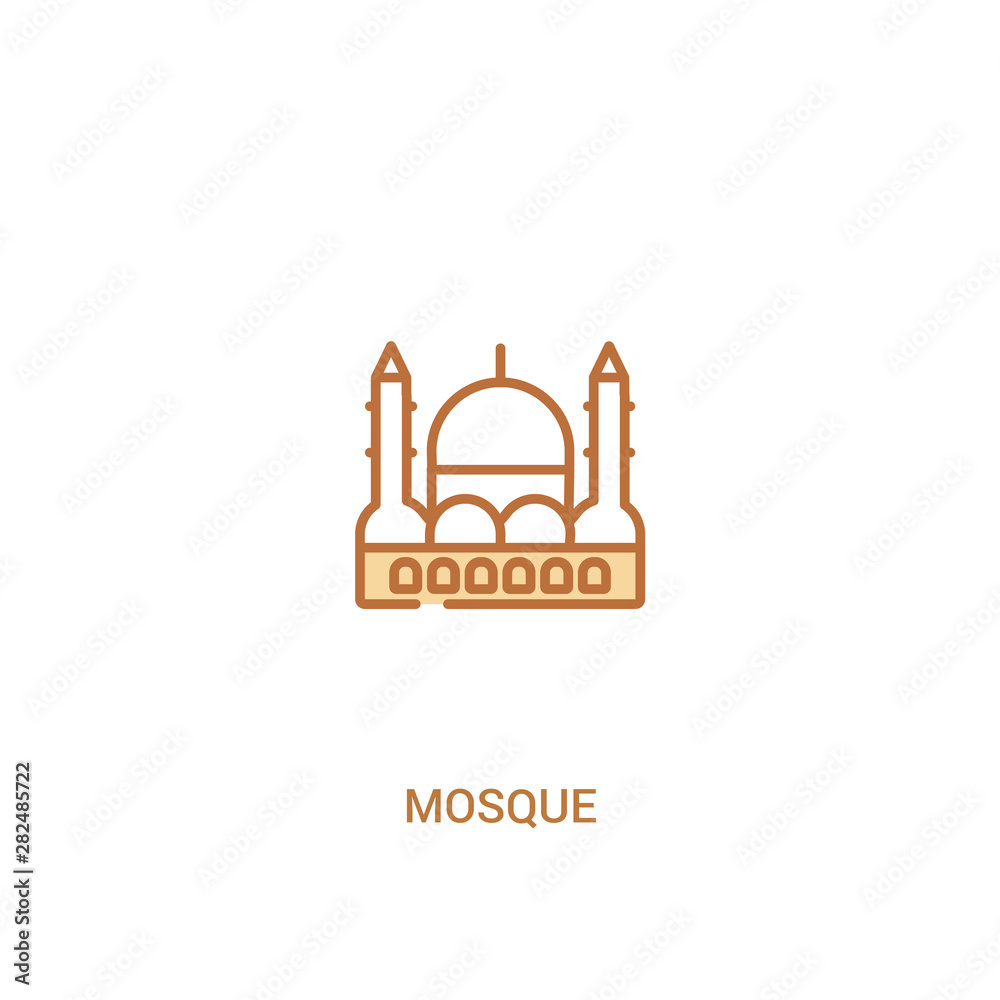 mosque concept 2 colored icon. simple line element illustration ...