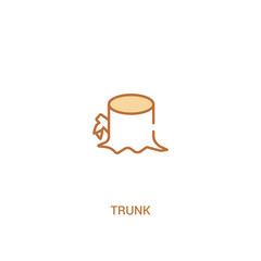 trunk concept 2 colored icon. simple line element illustration. outline brown trunk symbol. can be used for web and mobile ui/ux.