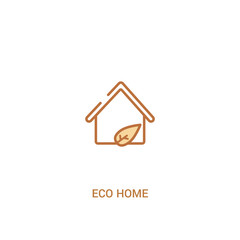 Poster - eco home concept 2 colored icon. simple line element illustration. outline brown eco home symbol. ca