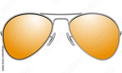 Fotografía Sunglasses in metal frame aviator model
