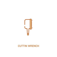 cuttin wrench concept 2 colored icon. simple line element illustration. outline brown cuttin wrench symbol. can be used for web and mobile ui/ux.