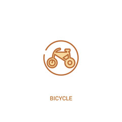 Wall Mural - bicycle concept 2 colored icon. simple line element illustration. outline brown bicycle symbol. can be used for web and mobile ui/ux.