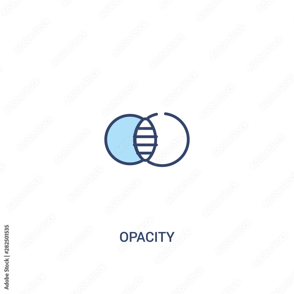 opacity concept 2 colored icon. simple line element illustration ...
