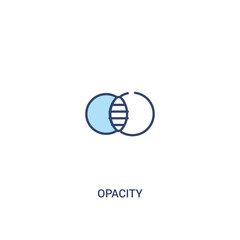 Poster - opacity concept 2 colored icon. simple line element illustration. outline blue opacity symbol. can b