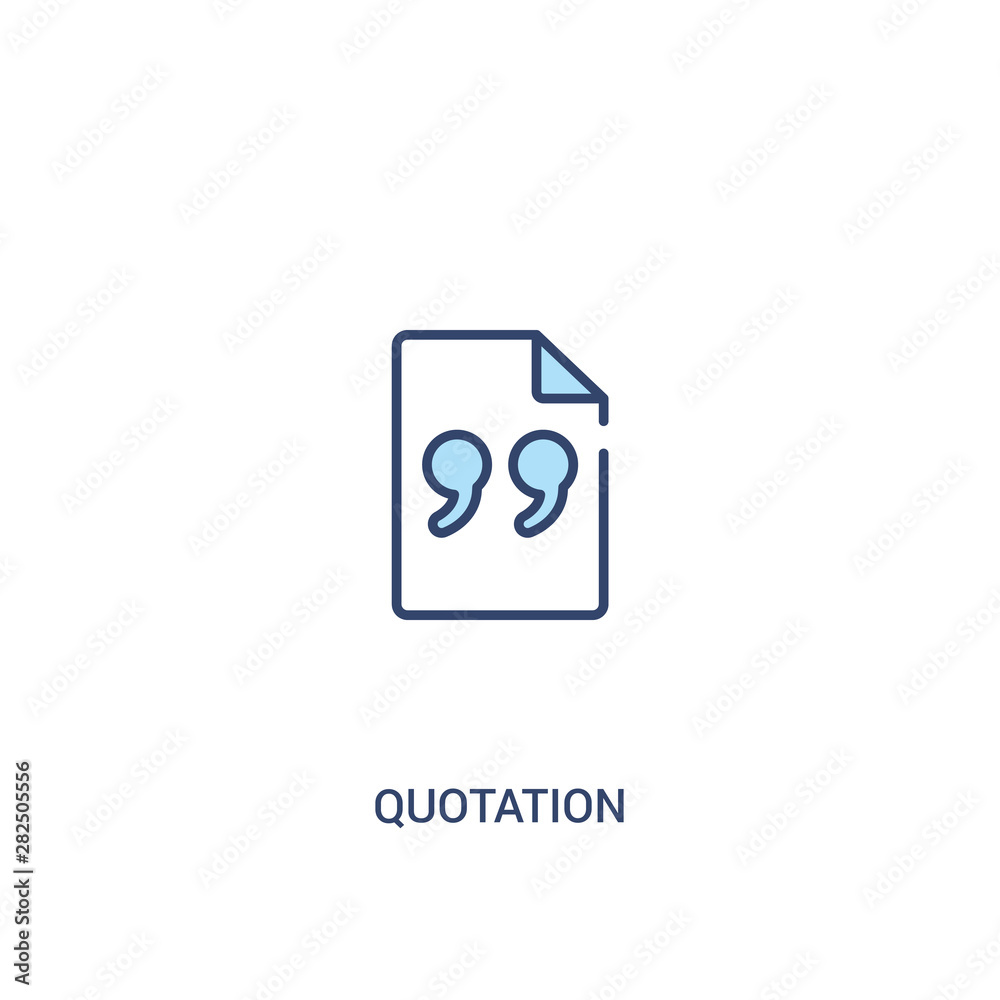 quotation concept 2 colored icon. simple line element illustration ...
