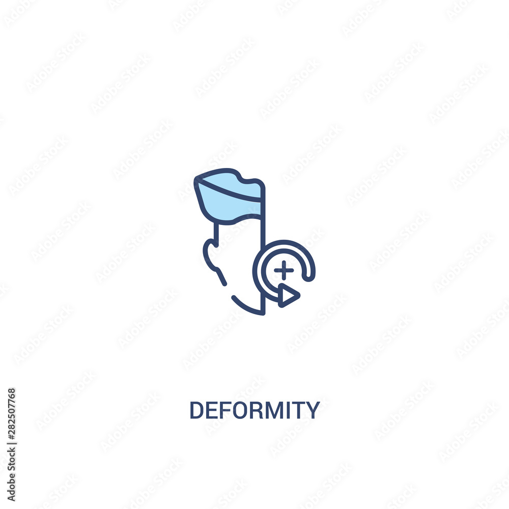 deformity concept 2 colored icon. simple line element illustration ...