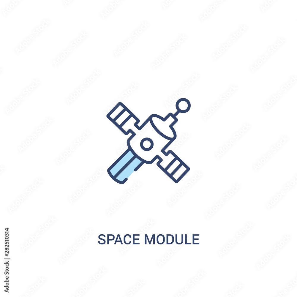 Module Syambol space module concept 2 colored icon. simple line element illustration ...