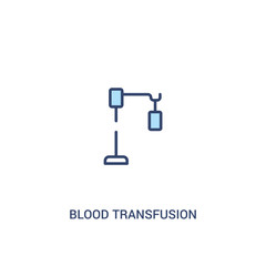 Wall Mural - blood transfusion concept 2 colored icon. simple line element illustration. outline blue blood transfusion symbol. can be used for web and mobile ui/ux.