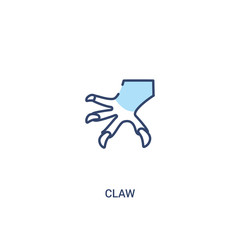 Poster - claw concept 2 colored icon. simple line element illustration. outline blue claw symbol. can be used