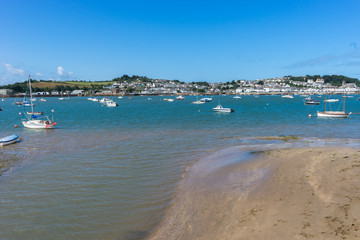 scenic views of Appledore from Instow beach in North Devon