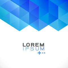 Fototapete - Abstract blue gradient geometric template modern overlapping and space for text. Modern background for business or technology, cover, online presentation website element. Vector illustration