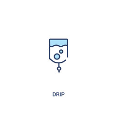 Wall Mural - drip concept 2 colored icon. simple line element illustration. outline blue drip symbol. can be used for web and mobile ui/ux.