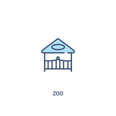 Wall Mural - zoo concept 2 colored icon. simple line element illustration. outline blue zoo symbol. can be used for web and mobile ui/ux.