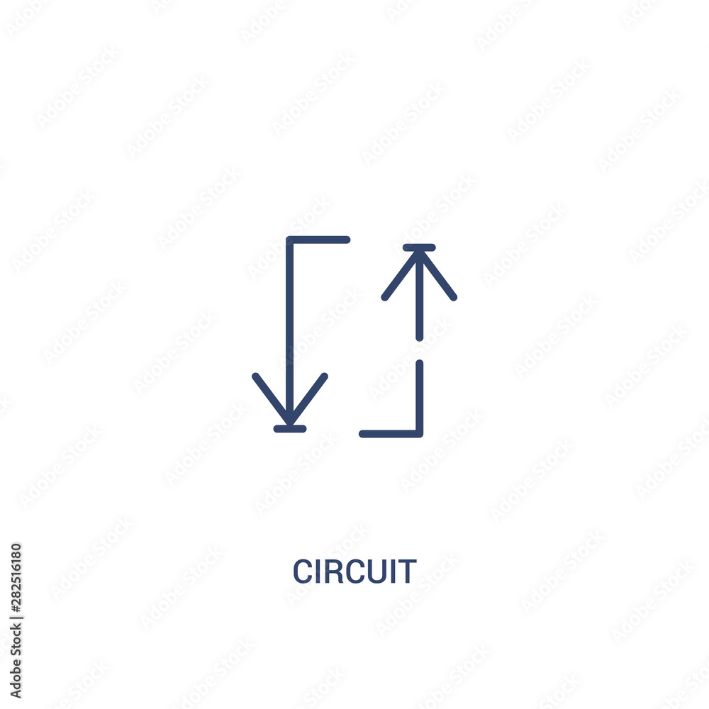 circuit concept 2 colored icon. simple line element illustration ...