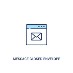 Wall Mural - message closed envelope concept 2 colored icon. simple line element illustration. outline blue message closed envelope symbol. can be used for web and mobile ui/ux.