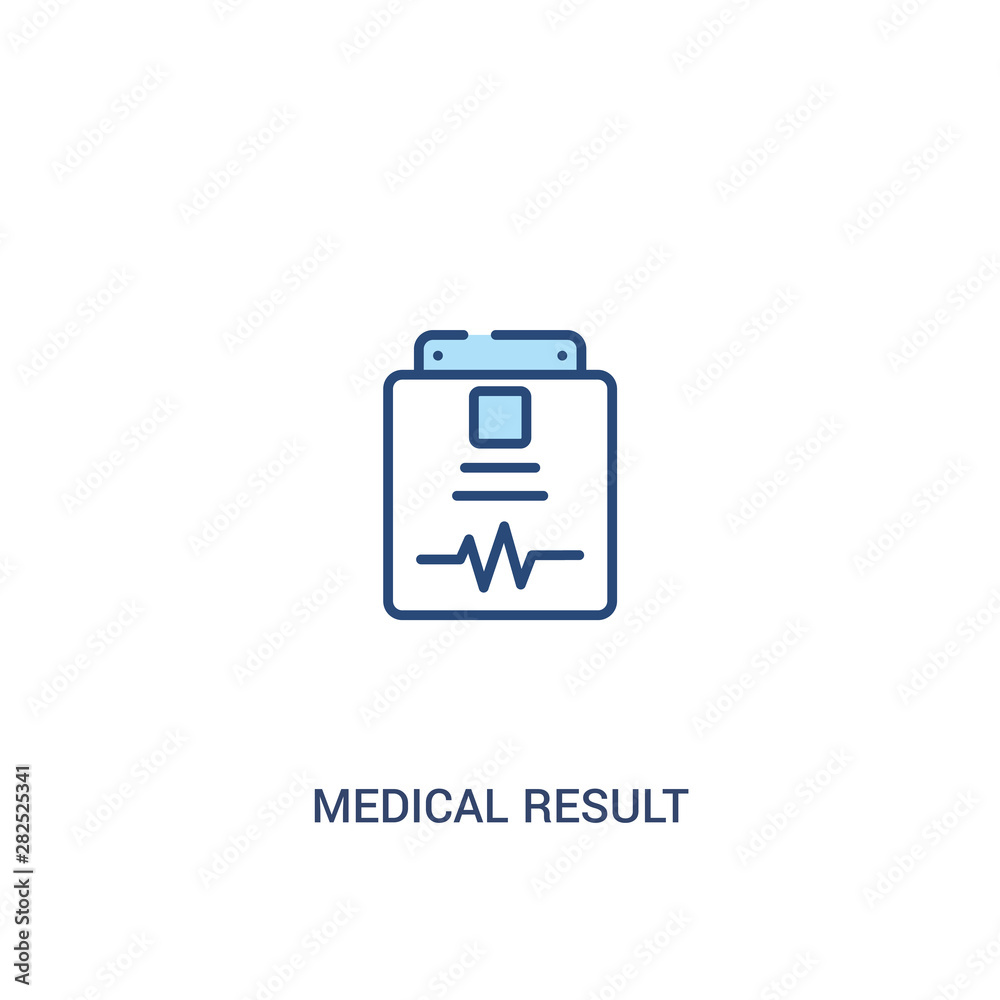 medical result concept 2 colored icon. simple line element illustration ...