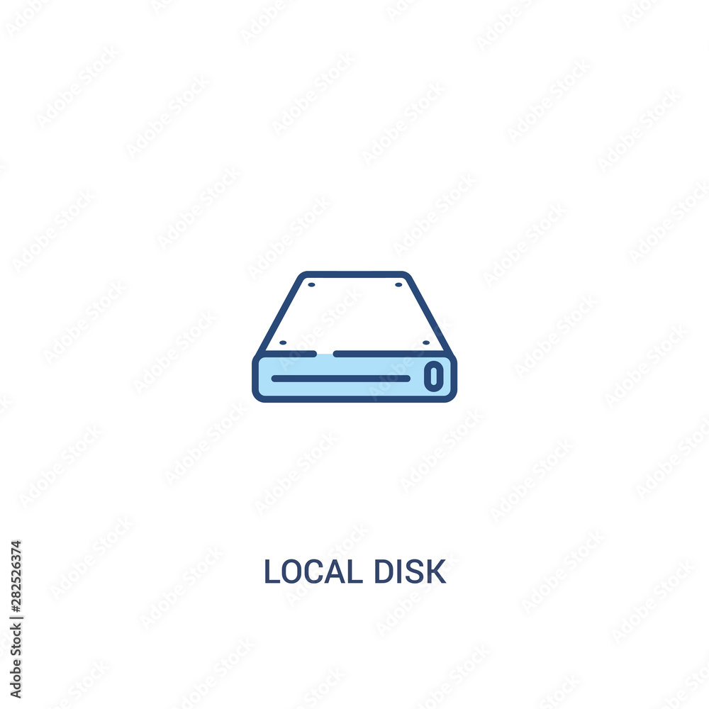Local Disk Image Icon local disk concept 2 colored icon. simple line element illustration ...
