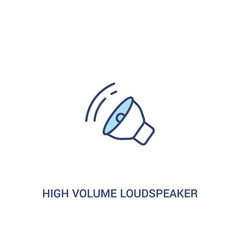 Wall Mural - high volume loudspeaker concept 2 colored icon. simple line element illustration. outline blue high volume loudspeaker symbol. can be used for web and mobile ui/ux.