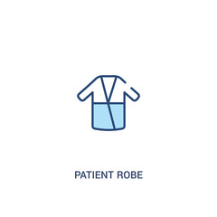 Wall Mural - patient robe concept 2 colored icon. simple line element illustration. outline blue patient robe symbol. can be used for web and mobile ui/ux.