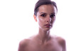 © Диана Шиловская - beautiful young girl portrait, white background