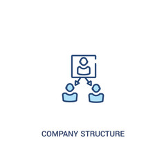 company structure concept 2 colored icon. simple line element illustration. outline blue company structure symbol. can be used for web and mobile ui/ux.