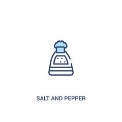 Wall Mural - salt and pepper shakers concept 2 colored icon. simple line element illustration. outline blue salt and pepper shakers symbol. can be used for web and mobile ui/ux.