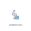 © zaurrahimov - automatic flash concept 2 colored icon. simple line element illustration. outline blue automatic flash symbol. can be used for web and mobile ui/ux.