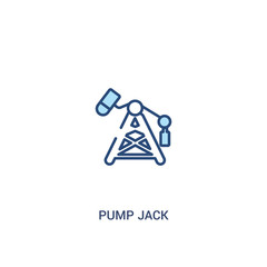 pump jack concept 2 colored icon. simple line element illustration. outline blue pump jack symbol. can be used for web and mobile ui/ux.