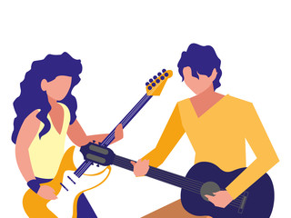 Wall Mural - people musicians concert event design