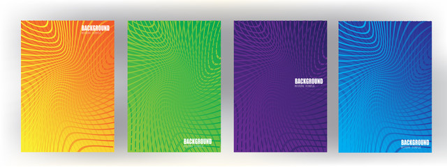 Wall Mural - modern Minimal covers design with Colorful halftone gradients. Future geometric patterns vector