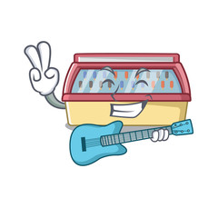 Wall Mural - With guitar ice cream freezer in character shape