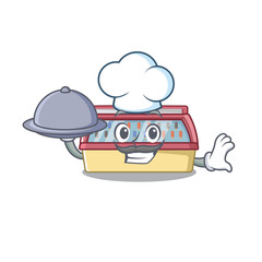 Sticker - Chef with food ice cream freezer in character shape