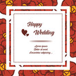 © StockFloral - Vintage floral frame, for decoration of card happy wedding, isolated on a white backdrop. Vector