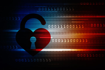 Poster - 2d illustration Safety concept: Closed Padlock on digital background