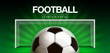 © ASEF - football modern sports poster cup design banner with 3d realistic shiny ball. football tournament Illustration banner logo realistic soccer ball. posters design flyer set soccer championship template