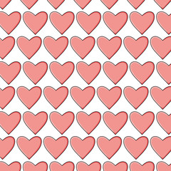 Sticker - hearts love pattern pop art style