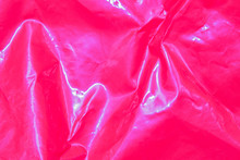 Wall Surface Plastic Texture. Abstract Background With Pink Shapes In Top View. Plastic Rough Surface With Copy Space.