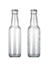 Empty Clear Beer Bottle