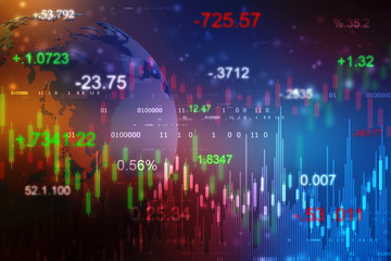 Financial stock market graph illustration , Business investment and stock future trading, Stock market chart. Business graph background, Financial Background, Economic Background