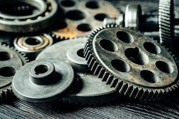 Gears from an old industrial machine