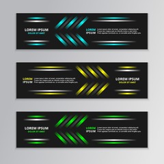 Wall Mural - Futuristic abstract banner template for company corporate techno business template