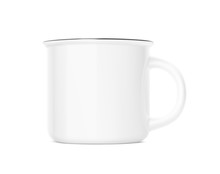 Realistic Blank Cup Mockup Isolated On White Background. Vector Illustration. Can Be Use For Your Design. EPS10.