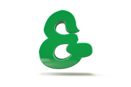 punctuation marks. with background, 3d image