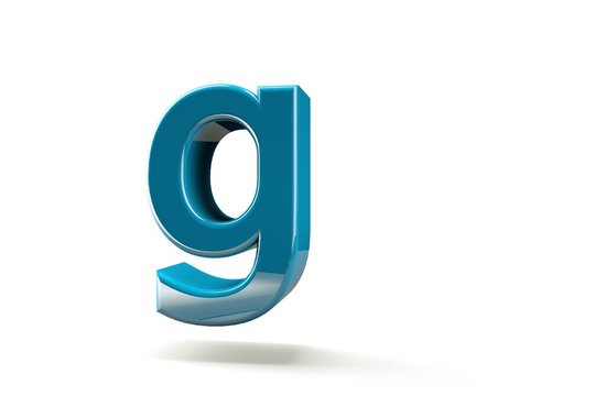 3d letter collection with white background